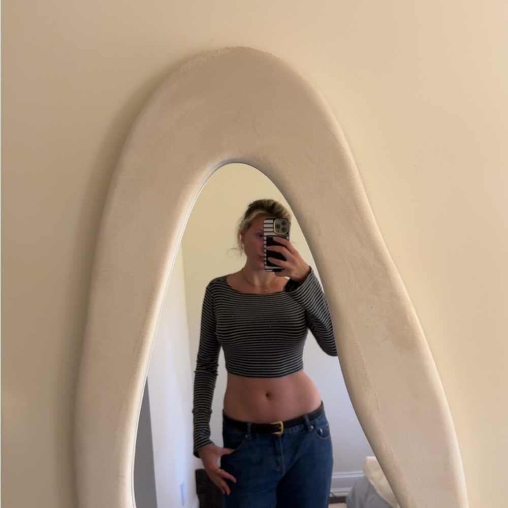 Striped Black and White Crop Top